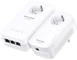 TP-Link TL-WPA8630P KIT(DE) AV1200 WLAN AC1200 Gigabit Powerline Netzwerkadapter (WiFi Klone, MU-MIMO, App Steuerung, 4 Gigabit Ports, Steckdose, Kompatibel mit anderen Adaptern)