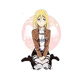 Generic 13 cm x 8,6 cm Anime Beauty Autoaufkleber für Attack on Titan Decals Vinyl Wasserdicht