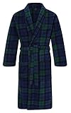 John Christian Thermo Fleece Morgenmantel mit Tartan-Muster - Herren (XL)