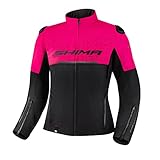 SHIMA DRIFT LADY Motorradjacke Damen | Leichte, Atmungsaktive Sommer Mesh Motorcycle Stadt Textiljacke Männer mit CE Schulter Ellbogen und Rückenprotektoren, Breitenverstellung (Pink, M)