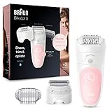 Braun Silk-épil 5 Beauty-Set, Epilierer Damen für Haarentfernung, Aufsätze für Rasierer, Trimmer und Massage für Körper, Tasche, Geschenk Frau, 5-620, flamingo