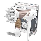 Rowenta CV5830 Studio Dry Haartrockner | 2100 Watt | 3 Temperatur- und 2 Geschwindigkeitsstufen | Ionenfunktion | Kaltlufttaste | Weiß/Roségold