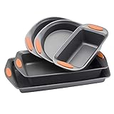 Rachael Ray Backformen-Set, antihaftbeschichtet, mittelgroß Backzubehör-Set 5 Piece Orange