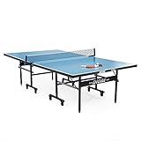 Dione Tischtennistisch S500o - 6mm top - Outdoor Klapp - Rollbar Tischtennisplatte für draußen - Wetterfeste TT-Tisch 60kg - 10 Minuten Installation