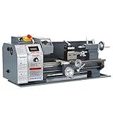 CREWORKS Drehmaschine 1100W Metalldrehmaschine 8 x 16 Zoll Tischdrehmaschine 210 x 400MM Drehbank Metall 2250 RPM Mini Drehmaschine für Metallbearbeitung Metal Lathe