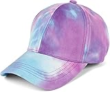 styleBREAKER Damen Baseball Cap mit Batik Muster, Muster Unikat, 6-Panel, Basecap, Click & Snap verstellbar 04023082, Farbe:Türkis-Violett