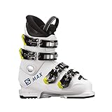 Salomon Unisex Jugend S/Max 60T L Skistiefel, White/Acid Green, 23 EU