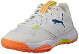 PUMA Accelerate Turbo Jr Handballschuh, White-Mykonos Blue-Neon Citrus-Yellow Alert, 38 EU