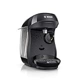 Tassimo Happy Kapselmaschine TAS1002 Kaffeemaschine by Bosch, über 70 Getränke, vollautomatisch, geeignet für alle Tassen, platzsparend, 1400 W, schwarz/anthrazit