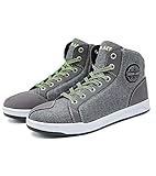 IRON JIA'S Motorradschuhe Herren Streetbike Beiläufig Zubehör wasserdichte Urban Motorradstiefel Anti-Rutsch Sneakers（Grau） 43