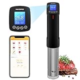 Inkbird Wlan Sous Vide Garer,ISV-100W Sous Vide Stick Eintauchthermostat,Wi-Fi-Steuerung, Präziser Temperatureinstellung 25 ° C bis 99 ° C,Timer für perfektes Garen