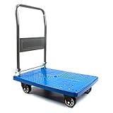 Zevcri Plattformwagen Klappbar Transportwagen mit Handgriffen, Tragkraft 150KG, Transporthilfe mit Lenkrollen, Lagerwagen Transportkarre Paketwagen