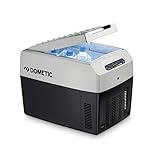 DOMETIC Tropicool TCX 14 - tragbare elektrische Kühlbox für 12/24 und 230 V Anschluss, 14 Liter, für Auto, LKW, Boot, Reisemobil und Steckdose, Grau