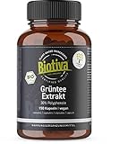 Biotiva Bio Grüntee Extrakt Kapseln - 30% Polyphenole - 150 Kapseln