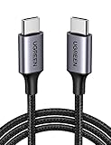 UGREEN USB C auf USB C Kabel 60W PD 3.0 QC 4.0/4.0+ USB-C Ladekabel kompatibel mit Galaxy S22 Ultra S21+ S20 FE A53 A52 A33 Redmi Note 11 MacBook Air iPad Pro 12.9 iPad Air 5 iPad Mini 6 usw. (1M)