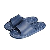 MASME Herren Hausschuhe, Pantoffeln Damen Unisex Sandalen mit Massage-Effekt, Damen rutschfeste Badelatschen Schnell Trocknende Badeschlappen Leichte Badeschuhe (Color : Blue 2, Size : EU 37-38)