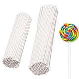 Cake Pop Sticks, Cake Pop Stiel Papier Weiß 15 cm und 10 cm, für Bonbons Kuchen- und Lutscherherstellung