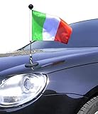 DIPLOMAT magnetisch haftender Autofahnen-Ständer 1 Italien mit Super-Magnet für Ihre Autoflaggen - Auto Fahne & Flagge