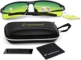 Saulmann® Polarisierte Tag- / Nachtsichtbrille, UV-Schutz Kontrastbrille, Blendschutz Sonnenbrille für Auto Fahren, Sport und andere Outdoor Aktivitäten, Ultraleichtes Metal-Gestell – SM6787