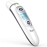 Fieberthermometer Kontaktlos Berührungsloses Thermometer Baby, Digitales Thermometer mit LCD-Anzeige, Fieberalarmsystem, Stirnthermometer für Erwachsene und Kinder