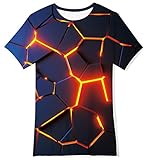 TUONROAD Jungen Mädchen Kurzarm T-Shirt Kinder 3D Bunte Löwe Drache Lustiges T-Shirt 9-12 Jahre