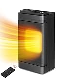 Heizlüfter Energiesparend Leise 1500w PTC-Keramik Safe Heat Heizgeräte 3 Modi 90°-Oszillation 3S Schnellaufheizung Mit Thermostat 1-12 Std. Timer Überhitzungs und Kippschutz.