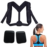 BSITSSS Rücken Geradehalter Haltungskorrektur für Damen und Herren, Verstellbare Posture Corrector Rückenstütze Haltungstrainer, Verbessern Die Körperhaltung, ändern Temperament(Schwarz)