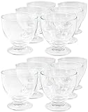 Wamat 12-Set Eisbecher Dessertschalen Eisschalen Eisschale Eisgläser EIS Glas 425 ml