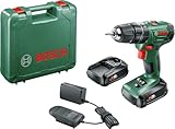 Bosch Home and Garden 06039A3308 Bosch Akku Schlagbohrschrauber PSB 1800 LI-2 (2 Akkus, 18 Volt System, im Koffer), Black