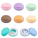 8 Stück Macaron Aufbewahrungs box Mini Macaron Box Kleine Schachtel Macarons Macaron Schmuckschatulle Kleine Pillendose Mini Macaron Storage Box für Ohrringe Ringe Schmuck Pillen usw