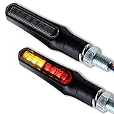 LED Mini Blinker Rücklicht Bremslicht Kombination 3 in 1 Shark X1 Motorrad Quad Roller universal schwarz getönt