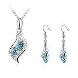 Kreative Kristall Halskette Schmuck Ohrringe Set Persönlichkeit Schmuck Schmuck Sets Ohrringe Erdbeere (B, One Size)