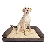 ped paw Orthopädisches Hundebett Grosse Mittelgroße Hunde, Haltbare Hundesofa mit Memory Foam, Waschbar rutschfest Hundebetten, Bequem Hundekorb, 91x69x16 cm