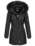 ONLY Damen Winterparka Iris 15213755 Black: Black fur M