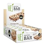 HEJ Protein Bar | Chocolate Chip - 12 x 60 g | Premium Proteinriegel | Weniger Zucker & ohne Palmöl…