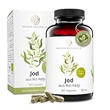 MAISON NATURELLE® | Bio Kelp Kapseln (365 Stück) - 100% reine Jod Tabletten, Extrakt aus Braunalgen ohne Zusätze – optimal dosiert mit 195 µg natürlichem Jod je Kapsel - 100% Veg