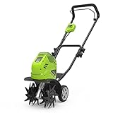 Greenworks Akku-Bodenhacke G40TL (Li-Ion 40V Akku Bodenfräse mit spezialgehärteten 4 Hackmessern Arbeitstiefe 20cm Arbeitsbreite 26cm ohne Akku und Ladegerät)