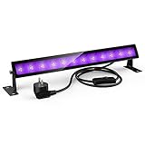 Onforu 24W LED Schwarzlicht, UV Bar Schwarzlichtlampe mit Stecker, IP66 Wasserdicht UV Strahler Außen, Fluoreszenz Schwarzlicht Strahler mit 36 LEDs, UV Licht Röhre mit Schalter für Party, Deko, Disco