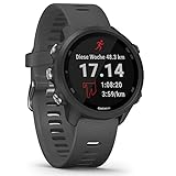 Garmin Forerunner 245 – GPS-Laufuhr mit individuellen Trainingsplänen, Lauffunktionen und detaillierter Trainingsanalyse. 1,2“ (3 cm) Farbdisplay, Akkulaufzeit bis zu 7 Tage, wasserdicht, Grau