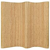 Festnjght Raumteiler Bambus Faltwand Trennwand Paravent Raumteiler Mobile Trennwände Bambus-Sichtschutz Room Divider Trennwände Raumtrenner Bambus 250x165 cm Natur