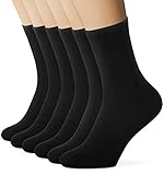 EIISSION Socken Damen 35-38 Schwarz Herren Warme Sportsocken Unisex Business Lange mit Baum-wolle Haltbarkeit für Sport Freizeit 6 Paar