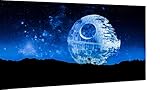 Magic Canvas Art - Bilder Star Wars Todesstern Film Leinwandbild 1- teilig Hochwertiger Kunstdruck modern Wandbilder Wanddekoration Design Wand Bild – A3702, Größe: 100 x 75 cm