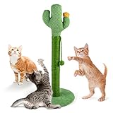 Mora Pets Kratzbaum Kaktus Kratzsäule für Katzen Kratzstamm Katzenkratzbaum für Klein und Große Katzen kratzstange Sisal grün 83 x 39cm (H x Ø)