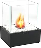 Lennox Bio Ethanol Kamin Tischkamin 28cm x 24,5cm x 21cm Gelkamin Gartenkamin inklusive 1 Brennkammern