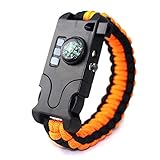 CWYPB Multifunktions-Armband Regenschirm Seil Überleben Armband Angelschnur Kompass Outdoor-Tool,B