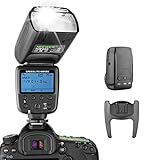 Neewer Funk Blitz Speedlite für Canon Nikon Sony Panasonic Olympus Fujifilm und andere DSLR Kameras mit Standard Blitzschuh, LCD Anzeige, 2,4G Funksystem und 15 Kanal Sender(NW580)