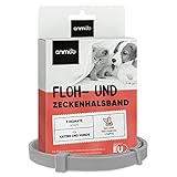 Animigo Zeckenhalsband für Hunde & Katzen - 3 Monate - Wasserdicht - 75cm Anti Flohhalsband - Schutz gegen Zecken, Läuse, Larven, Milben und Flöhe mit natürlichen Inhaltsstoffen - Ohne Giftstoffe