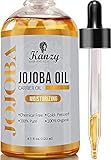 Kanzy Jojobaöl Bio Kaltgepresst 100% Rein Gold 120ml für Haut Haare Nägel Gesichtsöl Körperöl Vegan Hexanfreies Bio Jojoba öl Anti-Aging Anti-Falten Natürlich Intensivpflege Feuchtigkeitspflege