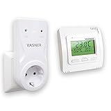 VASNER Funk Thermostat Set VFTB-AS Steckdose für Infrarotheizung digital bis 9 Empfänger programmierbar