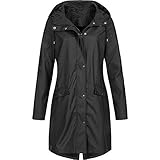 Frauen Regenparka Parka Jacke Windbreaker, Lange Regenjacke Softshelljacke Leichte Regenjacke Damen Wasserdicht Atmungsaktiv, Winterjacke Outdoorjacke Regenmantel Damen Wasserdicht Atmungsaktiv,